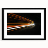 Framed wall art featuring a serene landscape design with winding roads, set in a black mat and frame, perfect for modern home decor and interior design enhancement.