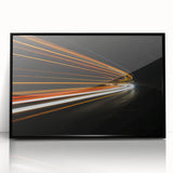 Framed black acrylic wall art featuring a scenic landscape with winding roads, perfect for modern home decor. This high-quality piece adds depth and elegance to any room, enhancing the visual appeal of living spaces.