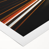 Rolled canvas wall art showcasing a vibrant landscape road design with a textured finish, ideal for modern home decor, presented in protective packaging.