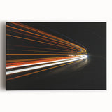 Stretched canvas wall art featuring a vibrant, abstract landscape design with winding roads and lush greenery, ideal for modern home decor.