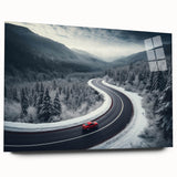 Acrylic glass wall art showcasing a stunning landscape road design, featuring vibrant colors and intricate details, ideal for modern home decor. Perfect for adding a unique touch to any living space.