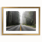 Elegant gold-framed wall art showcasing a serene landscape design with winding roads, perfect for home decor. Ideal for adding sophistication to any room.