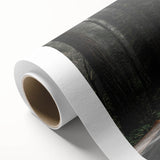 Rolled canvas showcasing a vibrant landscape road design with rich colors and intricate details, ideal for modern home decor, presented in a protective tube.