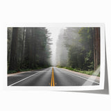 Rolled canvas wall art featuring a vibrant landscape design with winding roads and lush greenery, perfect for adding a serene touch to home decor.