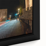 Framed canvas artwork showcasing a vibrant landscape with winding roads and lush greenery, perfect for home decor, enhancing interior aesthetics and tranquility.