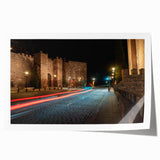 Vibrant rolled print of a scenic landscape road design, featuring lush greenery and a clear blue sky, ideal for home or office decor. Perfect for nature lovers.