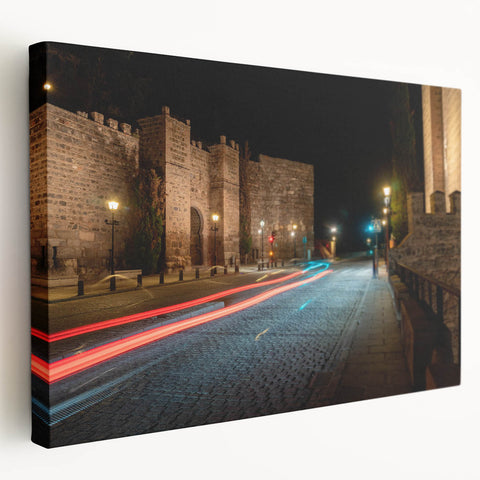 Stretched canvas wall art featuring a serene landscape with winding roads and lush greenery, ideal for enhancing home decor with a calming aesthetic. Perfect for nature lovers and interior design enthusiasts.