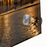 Vibrant close-up of a stunning acrylic glass wall art piece showcasing a scenic landscape with winding roads, perfect for modern home decor.