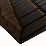 Close-up of a stretched canvas wall art piece showcasing a vibrant landscape design with winding roads, rich colors, and intricate details, perfect for home decor.