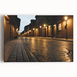 Stretched canvas wall art showcasing a serene landscape with winding roads, vibrant colors, and intricate details, perfect for home decor and enhancing ambiance.
