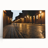 Stretched canvas wall art featuring a serene landscape design with winding roads, vibrant colors, and natural elements, perfect for enhancing home decor.