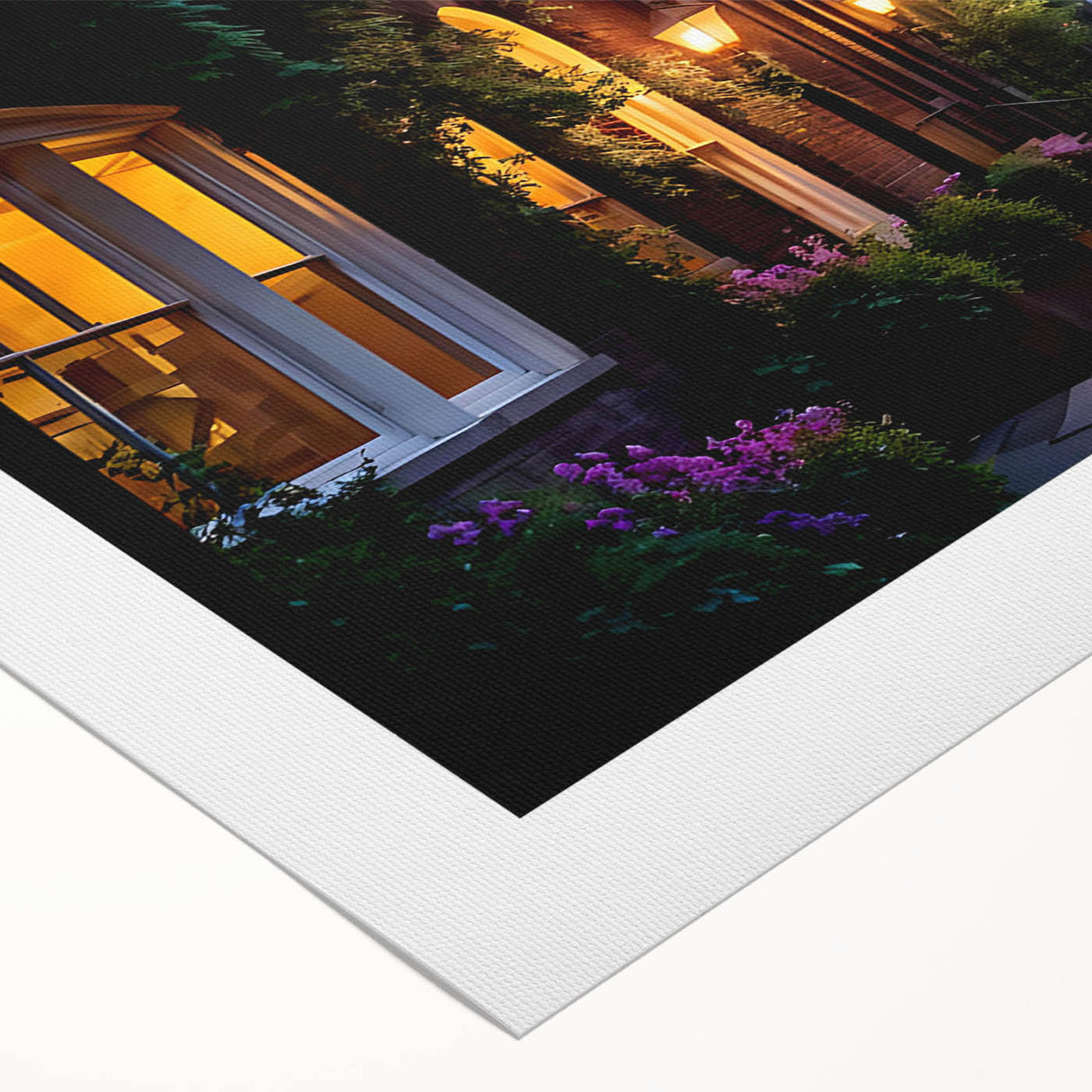 Rolled canvas artwork showcasing a vibrant landscape road design, featuring rich colors and intricate details, ideal for home decor or art collectors.