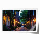 Colorful landscape wall art print showcasing a winding road through lush green hills, perfect for home decor. Ideal for nature enthusiasts and art lovers.