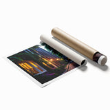 Rolled print showcasing a stunning landscape road design, featuring vibrant colors and intricate details, perfect for enhancing home décor or office spaces.
