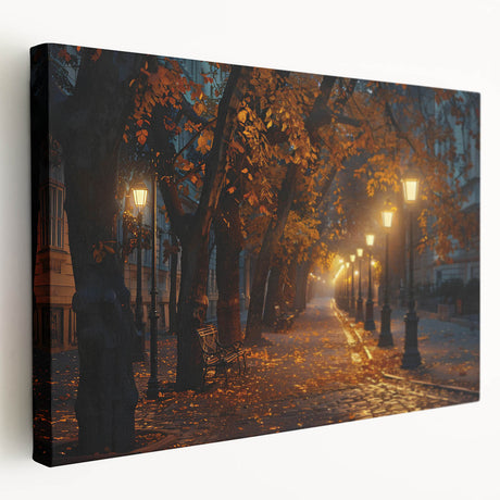 Stretched canvas artwork showcasing a scenic landscape road design in vibrant colors, ideal for modern home decor. Perfect for adding a touch of nature to your space.