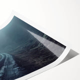 Rolled print showcasing a vibrant landscape road design in rich colors, perfect for home decor. The art piece features winding roads and scenic views, emphasizing tranquility and adventure.