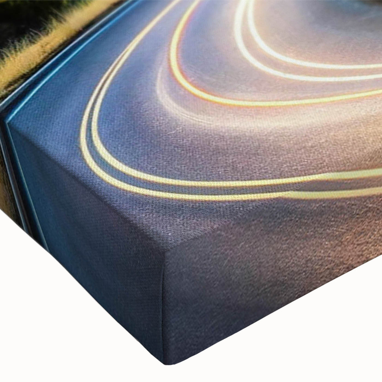 Stretched canvas wall art featuring a vibrant landscape design with winding roads and lush greenery, showcasing intricate details for a stunning visual impact. Perfect addition to modern home decor.