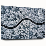 Acrylic wall art featuring a vibrant landscape design with winding roads and lush greenery, presented in a sleek side view without pins, perfect for modern decor.