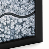 Framed canvas artwork showcasing a vibrant landscape road design, featuring rich colors and intricate details, ideal for home decor or office aesthetics.