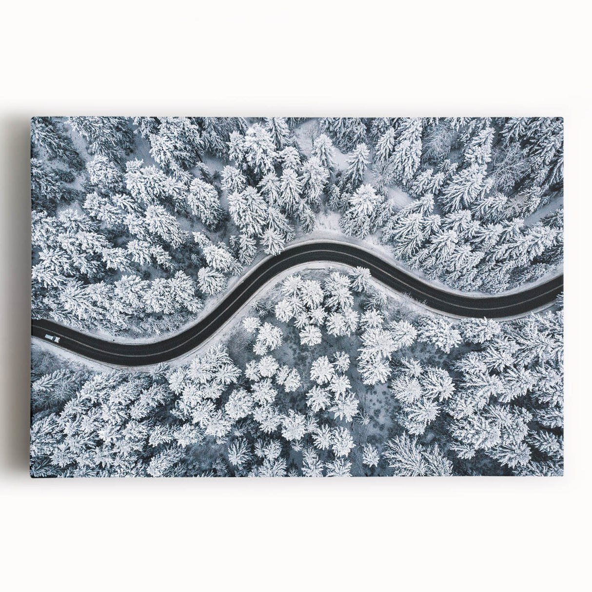Stretched canvas showcasing a vibrant landscape road design, featuring rich colors and intricate details, ideal for modern home decor and art enthusiasts.