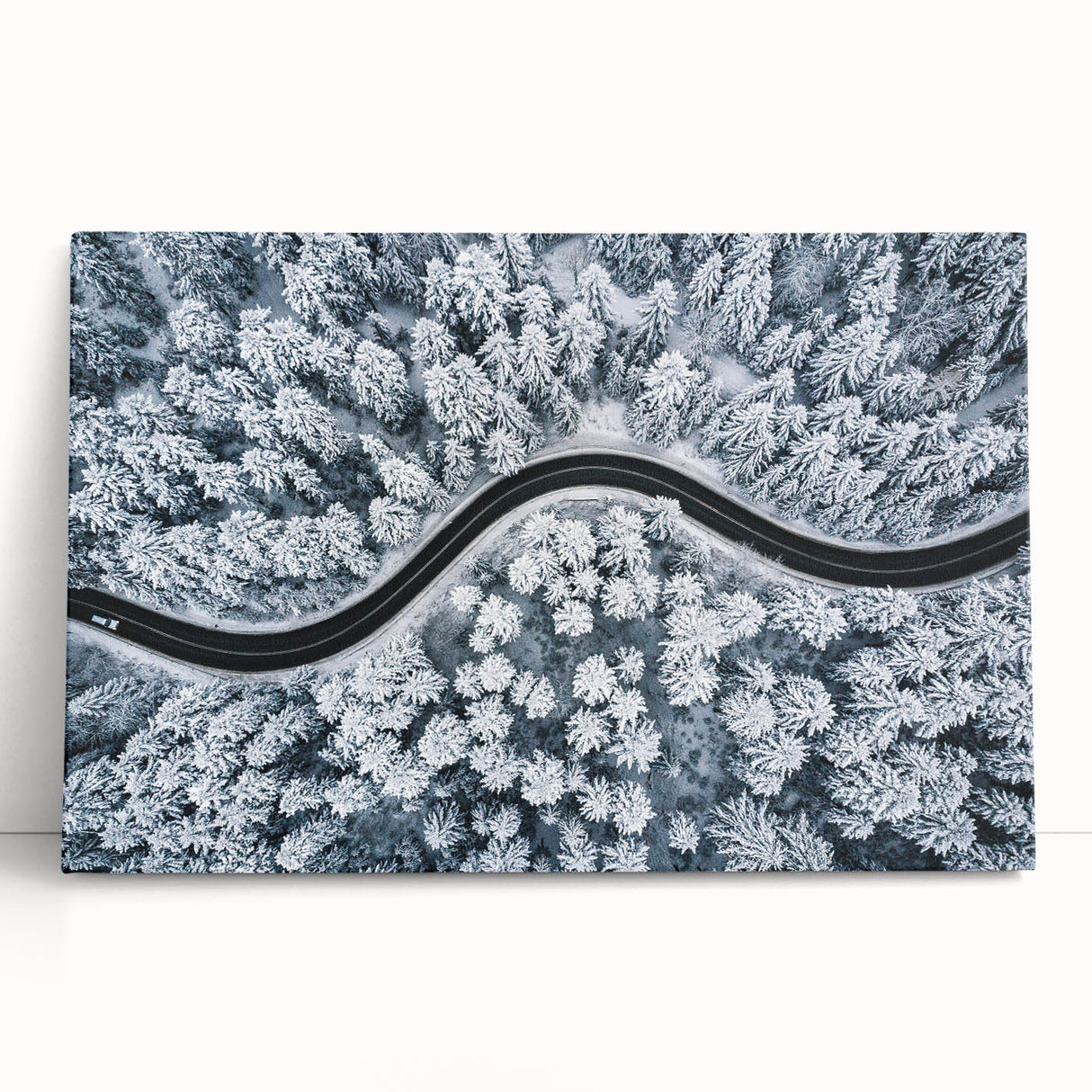 Abstract landscape wall art featuring a stretch canvas design with vibrant colors and dynamic road patterns, ideal for modern home decor and artistic interiors.