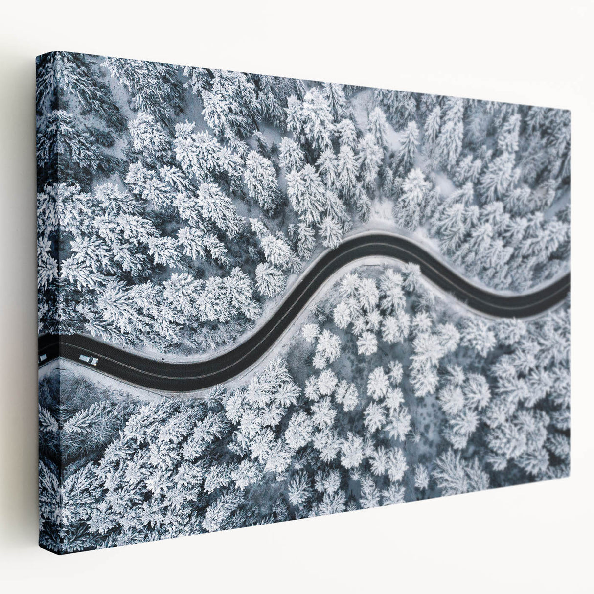 Stretched canvas wall art showcasing a vibrant road landscape design with rich colors and intricate details, ideal for modern home decor and art enthusiasts.