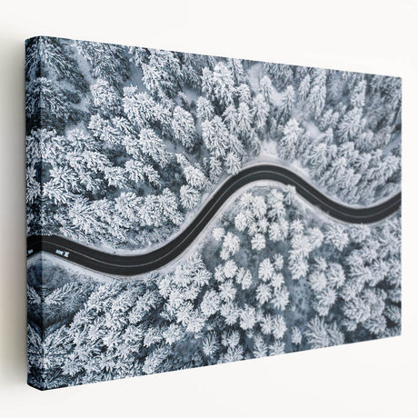 Stretched canvas wall art showcasing a vibrant road landscape design with rich colors and intricate details, ideal for modern home decor and art enthusiasts.