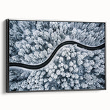 Framed canvas wall art depicting a scenic road landscape design, featuring vibrant colors and a sleek black frame, ideal for enhancing modern home decor.