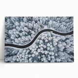 Stretched canvas artwork showcasing a serene landscape with winding roads and vibrant colors, perfect for enhancing home decor and creating a tranquil atmosphere.