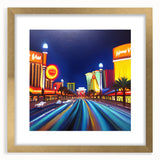 Framed wall art collection showcasing a stunning landscape road design, featuring a gold mat and frame, perfect for enhancing home decor aesthetics.