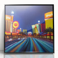 Framed acrylic artwork showcasing a stunning landscape road design with vibrant colors and a sleek black frame, perfect for modern home decor. Ideal for enhancing interior spaces with a touch of artistic flair.