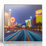 Framed acrylic wall art featuring a serene landscape with winding roads, showcasing vibrant colors and intricate details, perfect for home decor and modern interiors.