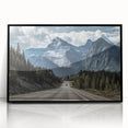 Framed acrylic wall art showcasing a stunning road landscape design, featuring vibrant colors and intricate details, perfect for enhancing modern home décor.