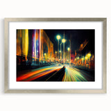 Framed landscape wall art featuring a serene road design with a silver mat, perfect for home decor. Ideal for enhancing interior aesthetics with a calming vibe.