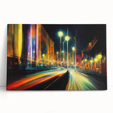 Stretched canvas artwork showcasing a serene landscape road design, featuring vibrant colors and natural scenery, perfect for home decor. Ideal for creating a calming atmosphere in living spaces.