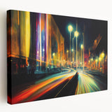 Stretched canvas wall art showcasing a scenic landscape with winding roads, vibrant colors, and a serene atmosphere, perfect for home decor enhancement.