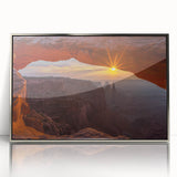 Framed acrylic wall art featuring a stunning landscape design with rocks, showcasing vibrant colors and intricate details, perfect for modern home decor.