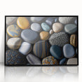 Framed acrylic wall art showcasing a vibrant landscape with intricate rock formations, presented in a sleek black frame, perfect for modern home decor.