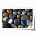 Abstract landscape wall art print showcasing vibrant colors and intricate rock formations, rolled and ready for display, perfect for modern home decor.