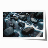 Vibrant landscape wall art print showcasing a rocky terrain with vivid colors and intricate details, designed to enhance home decor, available as a rolled canvas.