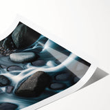 Stunning rolled wall art print showcasing a vibrant landscape with rocky formations and rich colors, perfect for home decor and adding a natural touch.