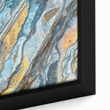 Framed canvas wall art showcasing a stunning close-up of textured landscape rocks design, ideal for modern decor, featuring earthy tones and intricate details.
