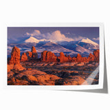 Abstract landscape wall art print showcasing vibrant colors and textured rock formations, perfect for modern home decor. Ideal for enhancing living spaces with a natural aesthetic.
