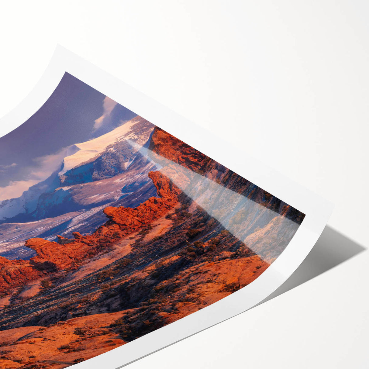 Abstract landscape wall art print showcasing vibrant, textured rocks in earthy tones, designed for modern decor. Perfect addition to home or office interiors.