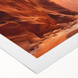 Abstract landscape wall art on rolled canvas, showcasing vibrant colors and intricate rock formations, ideal for modern home decor. Packaged securely in a cardboard tube for safe delivery.