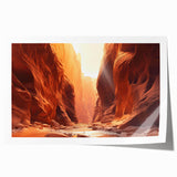 Vibrant rolled print of a rocky landscape wall art design, showcasing intricate textures and earthy tones, ideal for modern home decor or office spaces.