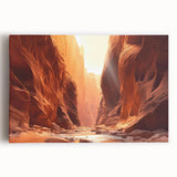Stretched canvas wall art showcasing a vibrant landscape design with rocky formations, perfect for modern home decor. Ideal for adding an artistic touch to living spaces.