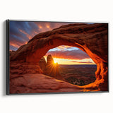 Framed canvas wall art showcasing a serene landscape with rocks and soft colors, presented in a stylish black frame, ideal for modern home decor.