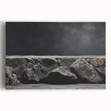 Stretched canvas wall art showcasing a stunning landscape with vibrant rocks, perfect for home decor. The artwork features rich colors and intricate details, ideal for any art enthusiast looking to enhance their living space.