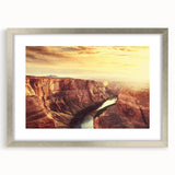 Framed landscape wall art featuring a serene rocky scene, designed with a silver mat and sleek frame, ideal for enhancing modern home decor.